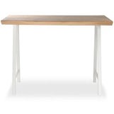 Table ALBERT A de Vincent Sheppard, 260 x 100 cm, Piétement blanc, Finition chêne naturel