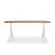 Table ALBERT X de Vincent Sheppard, 240 x 100 cm, Piétement blanc, Finition chêne naturel