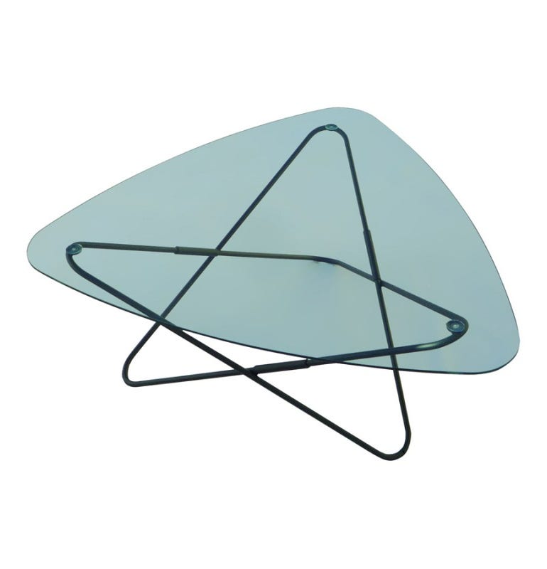 Table AO de Airborne, Socle thermolaqué noir, Fumé