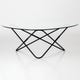 Table AO, Socle thermolaqué noir, Transparent