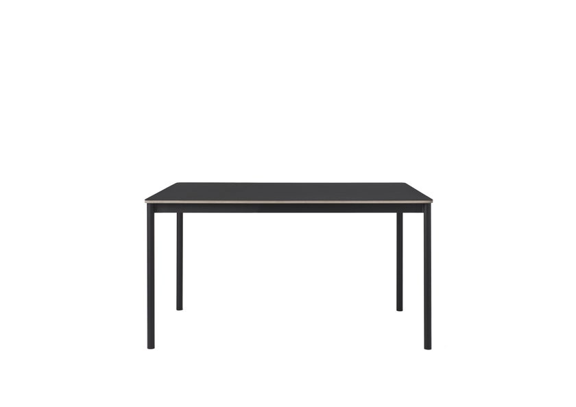 Table BASE de Muuto , 140 x 80 cm, Lino / Contreplaqué, Noir Table BASE de Muuto , 140 x 80 cm, Lino / Contreplaqué, Noir
