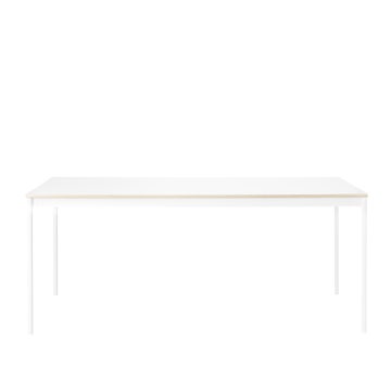 Table BASE de Muuto, 250 x 90 cm, Stratifié/ Contreplaqué, Blanc