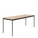 Table BASE, 250 x 90 cm, Vernis/ Contreplaqué, Chêne et noir
