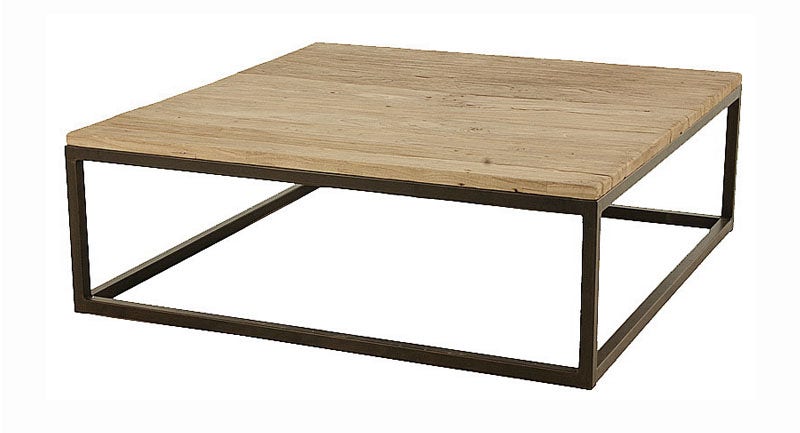 Table basse ANVERS 120x120 en chêne ancien Table basse ANVERS 120x120 en chêne ancien