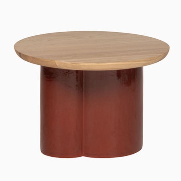 Table basse ARVIN plateau teck, Marron