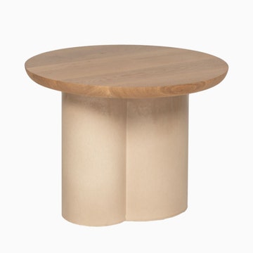 Table basse ARVIN plateau teck, Mushroom