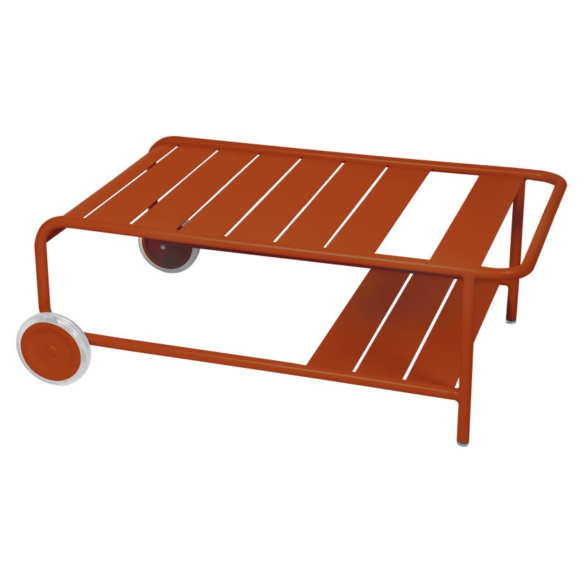 Table basse avec roues Luxembourg de Fermob, Orange confite Table basse avec roues Luxembourg de Fermob, Orange confite