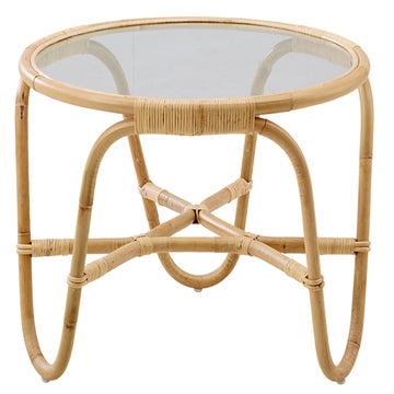 Table basse avec plateau en verre CHARLOTTENBORG de Sika Design, Naturel