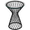 Table basse HEAVEN de Emu, Structure noire / Verre transparent 