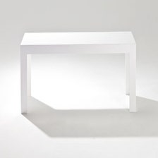 Table basse INVISIBLE SIDE de Kartell, Blanc brillant, L.120 x H.31,5 x P.40