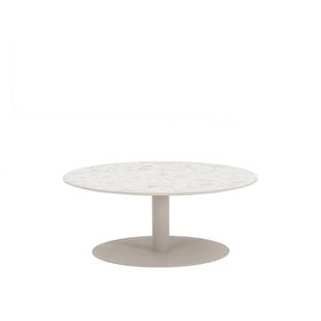 Table basse Kodo, Dune white, plateau céramique shards