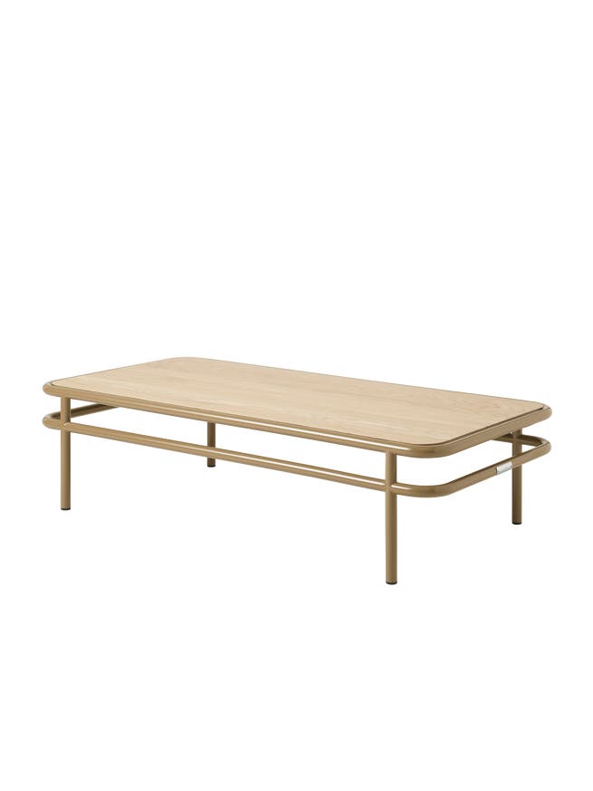 Table basse rectangulaire UD, Chêne clair, Brun vert Table basse rectangulaire UD, Chêne clair, Brun vert