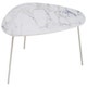 Table basse TERRAMARE, 108 x 64 cm, Blanc mat - Blanc Statuario