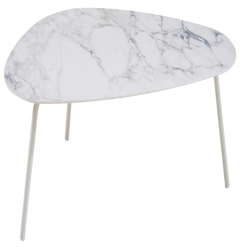 Table basse TERRAMARE de Emu, 108 x 64 cm, Blanc mat - Blanc Statuario