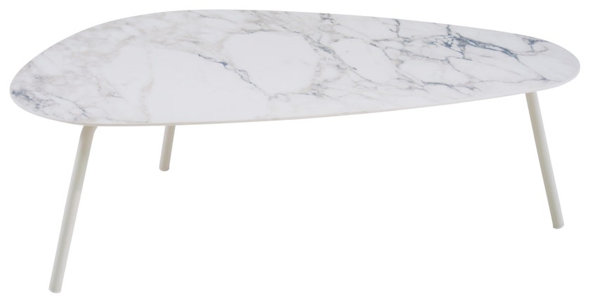 Table basse TERRAMARE de Emu, 108 x 64 cm, Blanc mat - Blanc Statuario Table basse TERRAMARE de Emu, 108 x 64 cm, Blanc mat - Blanc Statuario