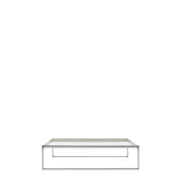 Table basse TRAYS de Kartell, Blanc, L.80 X H.25.3 X P.40
