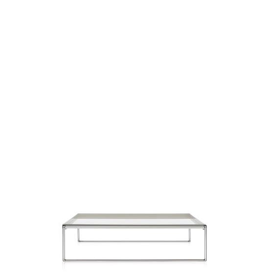 Table basse TRAYS de Kartell, Blanc, L.80 X H.25.3 X P.40
