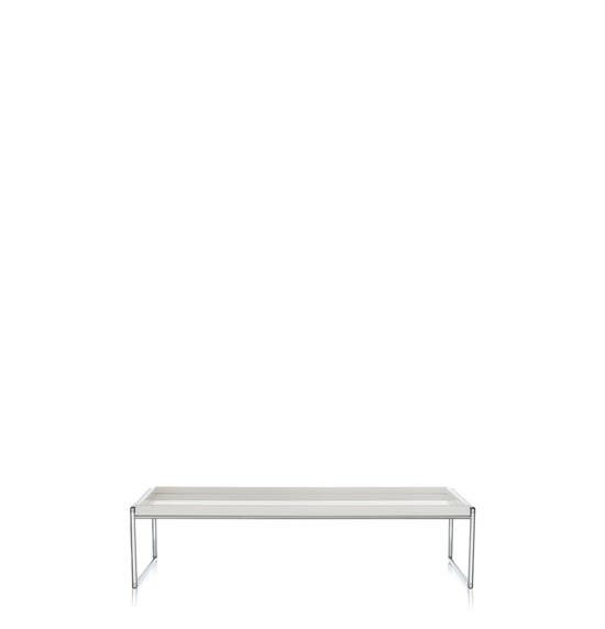 Table basse TRAYS de Kartell, Blanc, L.80 X H.25.3 X P.80