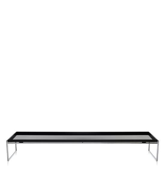 Table basse TRAYS de Kartell, Noir, L.140 X H.25.3 X P.40