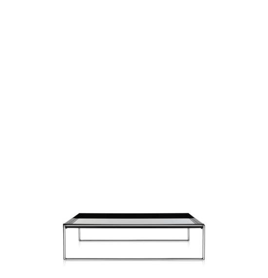 Table basse TRAYS de Kartell, Noir, L.80 X H.25.3 X P.40