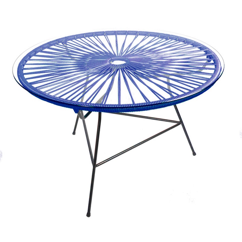Table basse ZIPOLITE Ø.76 cm de Boqa avec structure noire, Bleu nuit Table basse ZIPOLITE Ø.76 cm de Boqa avec structure noire, Bleu nuit