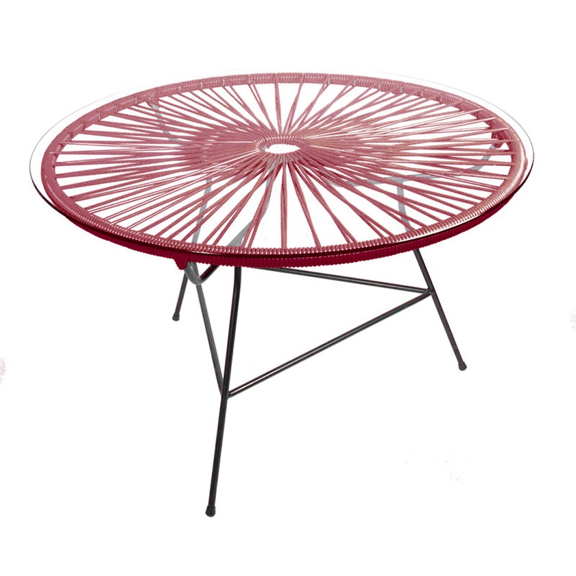 Table basse ZIPOLITE Ø.76 cm de Boqa avec structure noire, Bordeaux Table basse ZIPOLITE Ø.76 cm de Boqa avec structure noire, Bordeaux