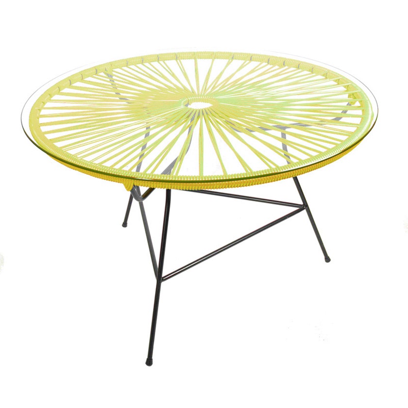 Table basse ZIPOLITE Ø.76 cm de Boqa avec structure noire, Jaune moutarde Table basse ZIPOLITE Ø.76 cm de Boqa avec structure noire, Jaune moutarde