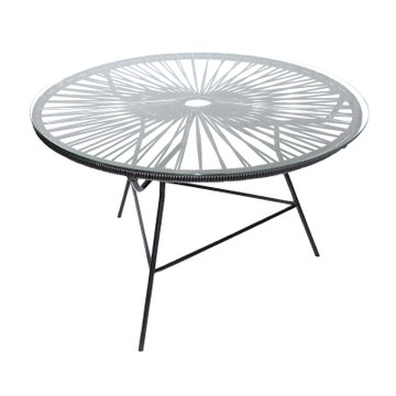 Table basse ZIPOLITE Ø.76 cm de Boqa avec structure noire, Noir d'aniline