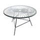 Table basse ZIPOLITE Ø.76 cm avec structure noire, Noir d'aniline