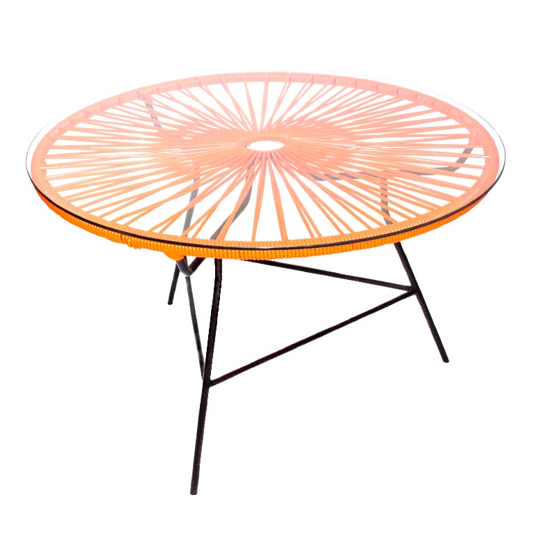 Table basse ZIPOLITE Ø.76 cm de Boqa avec structure noire, Orange Table basse ZIPOLITE Ø.76 cm de Boqa avec structure noire, Orange