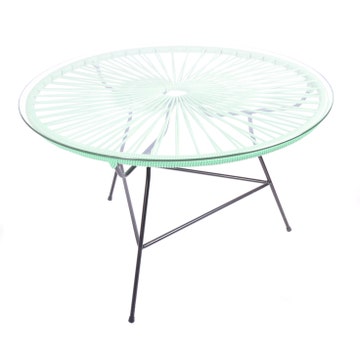 Table basse ZIPOLITE Ø.76 cm de Boqa avec structure noire, Vert d'eau