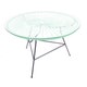 Table basse ZIPOLITE Ø.76 cm de Boqa avec structure noire, Vert d'eau