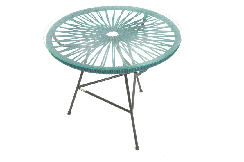 Table basse MINI ZIPOLITE Ø.50 cm de Boqa avec structure noire, Bleu océan Table basse MINI ZIPOLITE Ø.50 cm de Boqa avec structure noire, Bleu océan