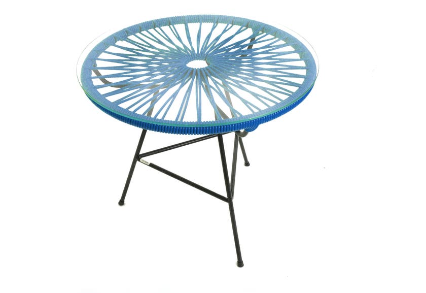 Table basse MINI ZIPOLITE Ø.50 cm de Boqa avec structure noire, Bleu nuit Table basse MINI ZIPOLITE Ø.50 cm de Boqa avec structure noire, Bleu nuit