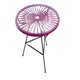 Table basse MINI ZIPOLITE Ø.50 cm avec structure noire, Bordeaux