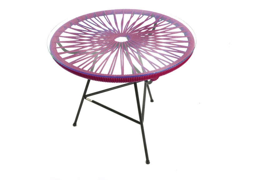 Table basse MINI ZIPOLITE Ø.50 cm de Boqa avec structure noire, Bordeaux Table basse MINI ZIPOLITE Ø.50 cm de Boqa avec structure noire, Bordeaux