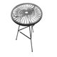 Table basse MINI ZIPOLITE Ø.50 cm de Boqa avec structure noire, Noir d'aniline