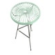 Table basse MINI ZIPOLITE Ø.50 cm avec structure noire, Vert d'eau