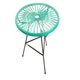 Table basse MINI ZIPOLITE Ø.50 cm avec structure noire, Vert turquoise