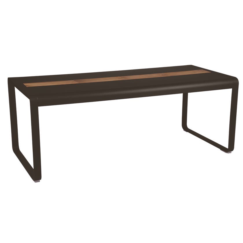 Table BELLEVIE 196 x 90 cm avec rangement de Fermob, Tonka Table BELLEVIE 196 x 90 cm avec rangement de Fermob, Tonka