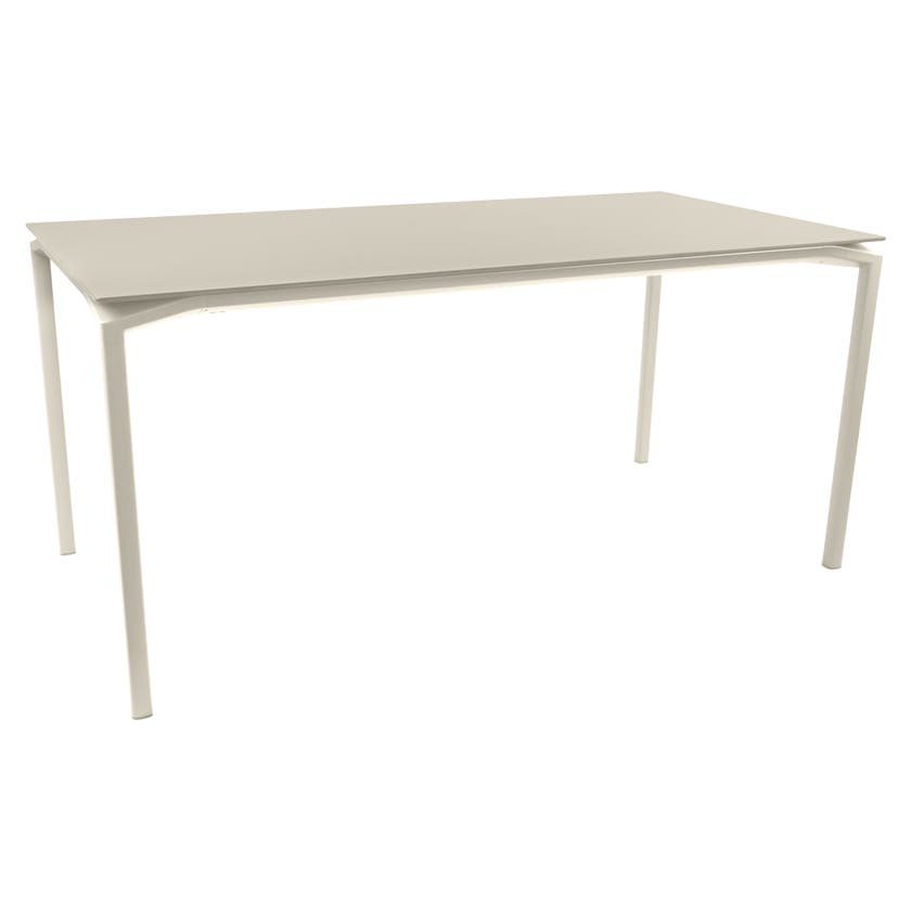 Table CALVI mat velouté Plateau plaque Fenix® 160x80, Gris argile Table CALVI mat velouté Plateau plaque Fenix® 160x80, Gris argile