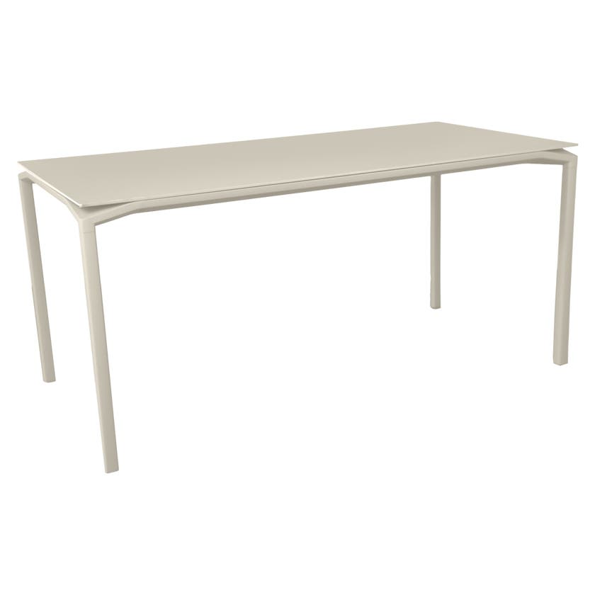 Table CALVI mat velouté Plateau plaque Fenix® 126x63, Gris argile Table CALVI mat velouté Plateau plaque Fenix® 126x63, Gris argile