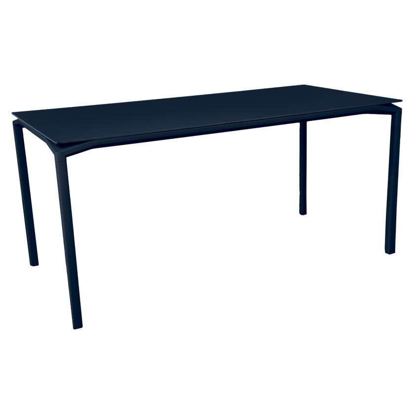 Table CALVI mat velouté Plateau plaque Fenix® 126x63, Bleu abysse Table CALVI mat velouté Plateau plaque Fenix® 126x63, Bleu abysse