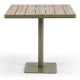 Table carrée LAREN de Ethimo, 70 cm, Teck et coffe brown