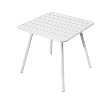 Table carrée 4 pieds LUXEMBOURG de Fermob, Blanc coton Table carrée 4 pieds LUXEMBOURG de Fermob, Blanc coton