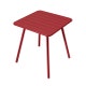 Table carrée 4 pieds LUXEMBOURG, Piment