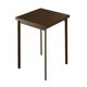 Table carrée 90x90 STAR, Marron d'Inde