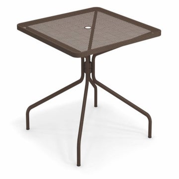 Table carrée CAMBI de Emu, 90 x 90 cm, Marron d'Inde