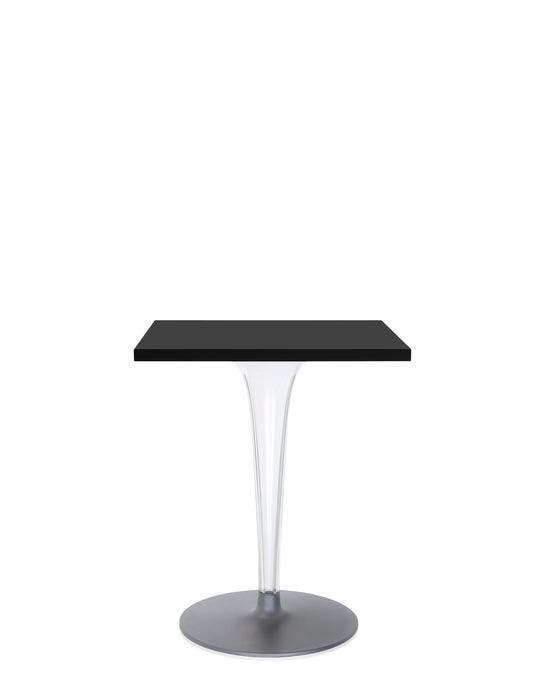 Table carrée TOPTOP de Kartell avec base ronde, 60 x 60, Noir Table carrée TOPTOP de Kartell avec base ronde, 60 x 60, Noir