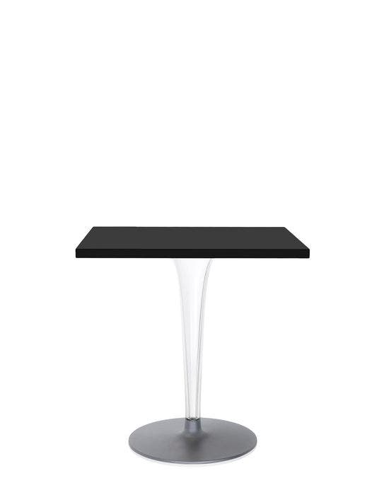 Table carrée TOPTOP de Kartell avec base ronde, 70 x 70, Noir Table carrée TOPTOP de Kartell avec base ronde, 70 x 70, Noir